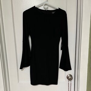 Lulu's Black Long Sleeve Dress